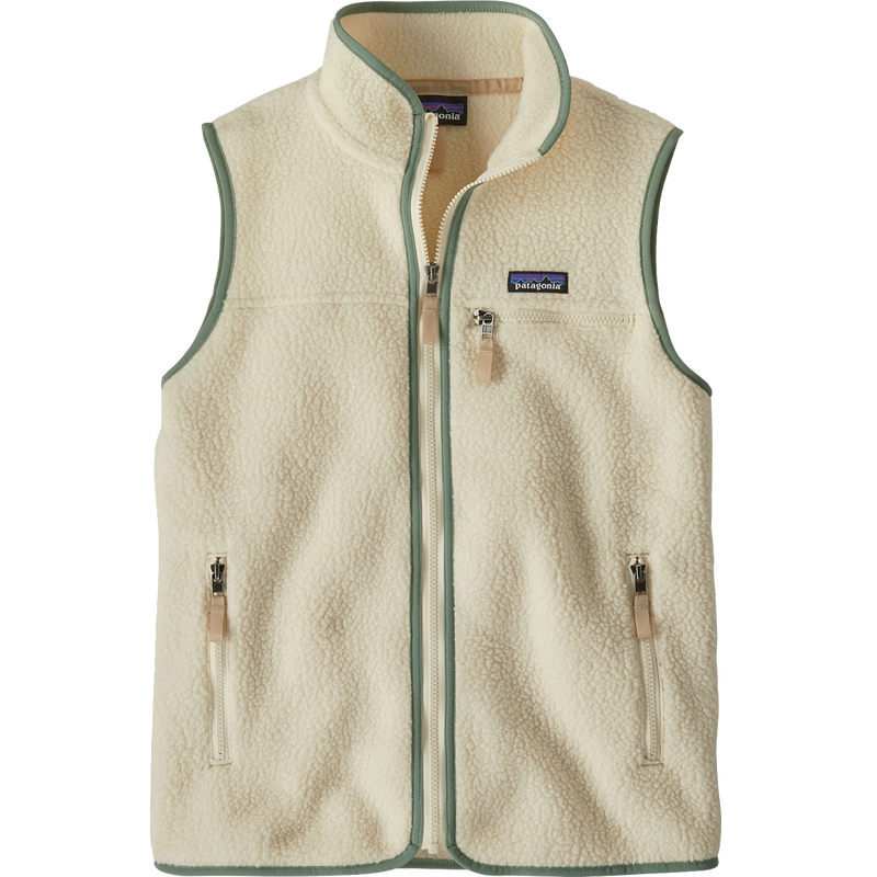 Women's Retro Pile Fleece Vest, Patagonia Women's Retro Pile Fleece Vest in NTLE-Natural w/Ellwood Green