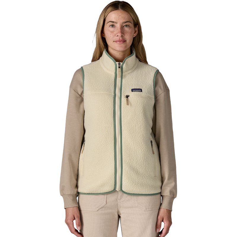 Women's Retro Pile Fleece Vest, Featured Image