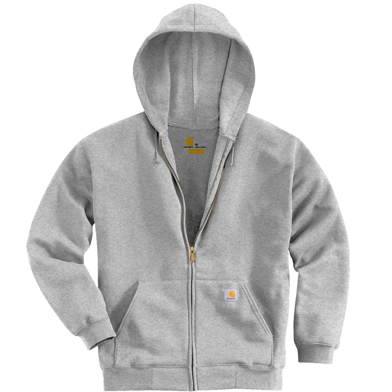 Men's Marquette Full-Zip Sweatshirt, Carhartt Men's Midweight Full Zip Sweatshirt in HGY Heather Grey