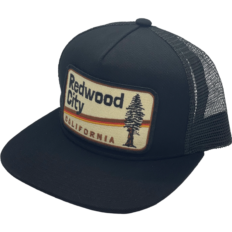 Redwood City Trucker, Bart Bridge Redwood City (Tree) Pocket Hat 3/4