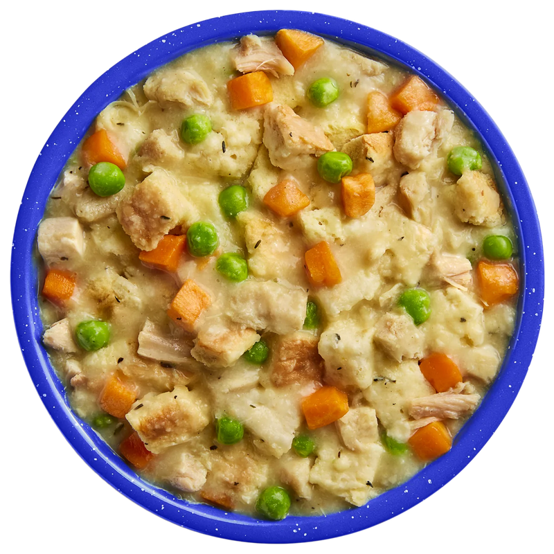 Chicken and Dumplings (2 Servings), Mountain House Chicken and Dumplings in bowl