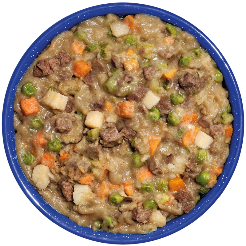 Beef Stew (2 Servings), Mountain House Beef Stew in bowl