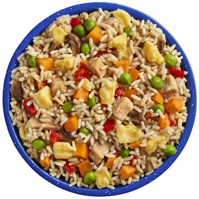 Chicken and Fried Rice (2 Servings), Mountain House Chicken and Fried Rice in bowl