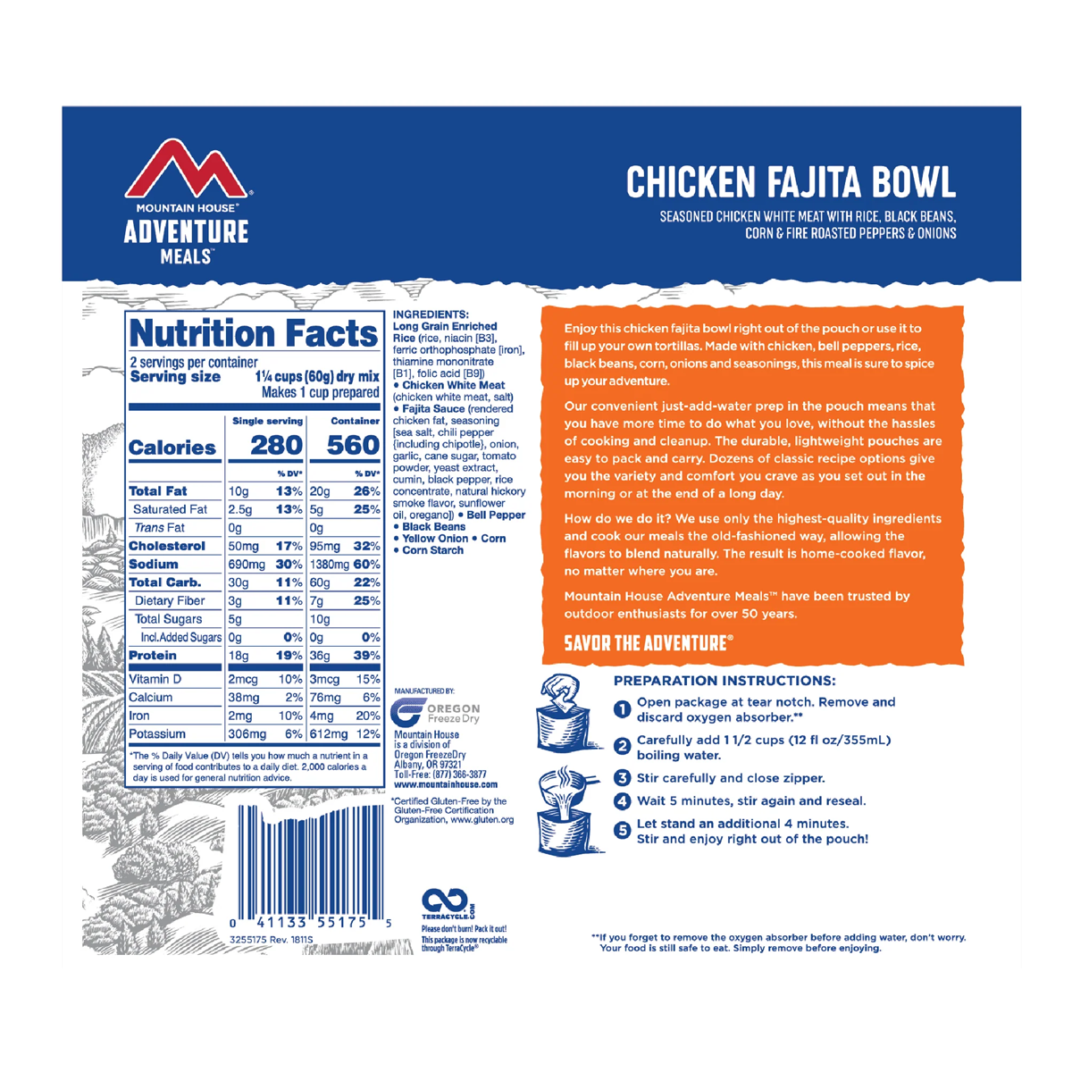 Chicken Fajita Bowl (2 Servings) alternate view
