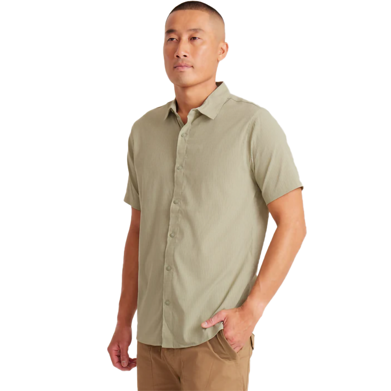 Men's Bless Up Short Sleeve Breathable Stretch Shirt, Roark Men's Bless Up Short Sleeve Breathable Stretch Shirt in Sage front