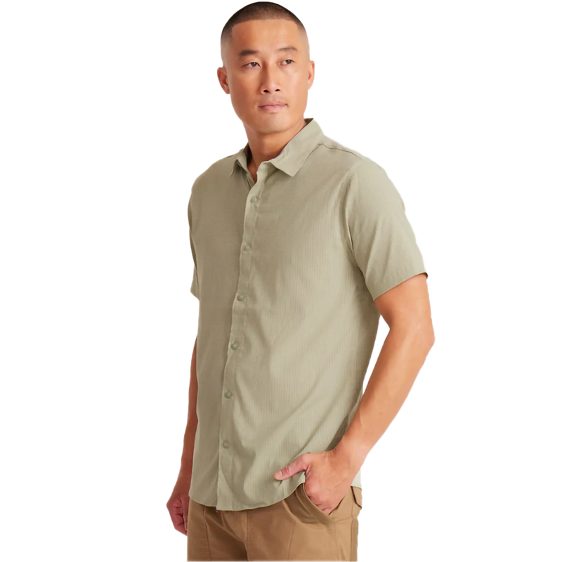 Men's Bless Up Short Sleeve Breathable Stretch Shirt, Roark Men's Bless Up Short Sleeve Breathable Stretch Shirt in Sage front left