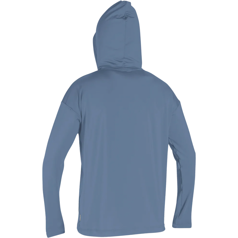 Women's Side Print Long Sleeve Hoodie, O'Neill Wetsuits Women's Side Print Long Sleeve Hoodie IJ5 Fade Denim Palmtrop back