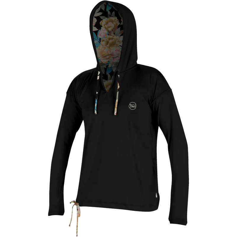Women's Side Print Long Sleeve Hoodie, Featured Image