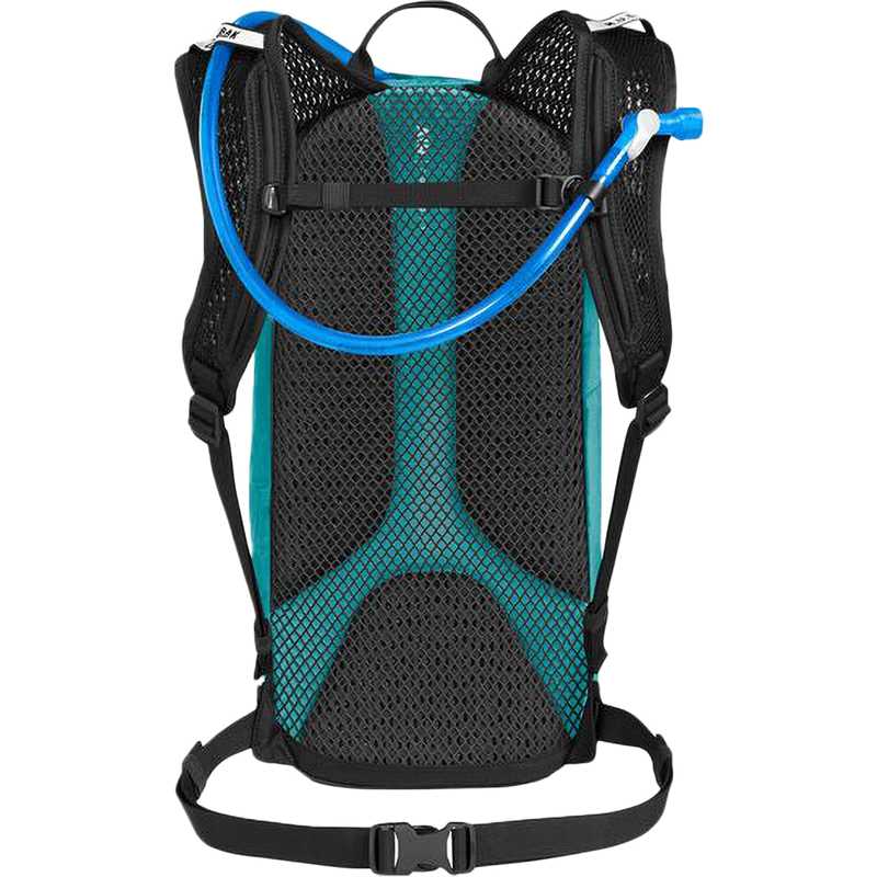 Women's M.U.L.E. 12, Camelbak Women's M.U.L.E. 12 in Latigo Teal harness and waist belt