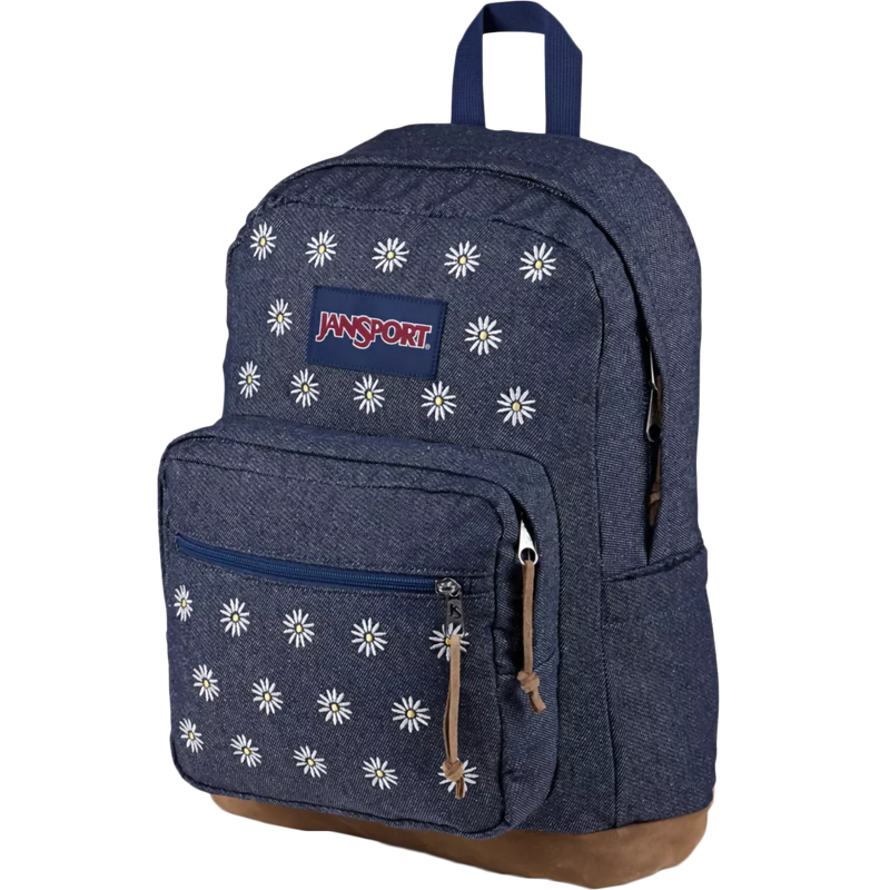 Right Pack Expressions, Jansport Right Pack Expressions in KV8-Embroidered Denim Dark front right