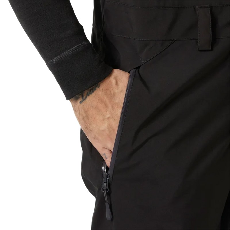 Men's Legendary Insulated Bib Pant, Helly Hansen Men's Legendary Insulated Bib Pant in 990 Black right front pocket