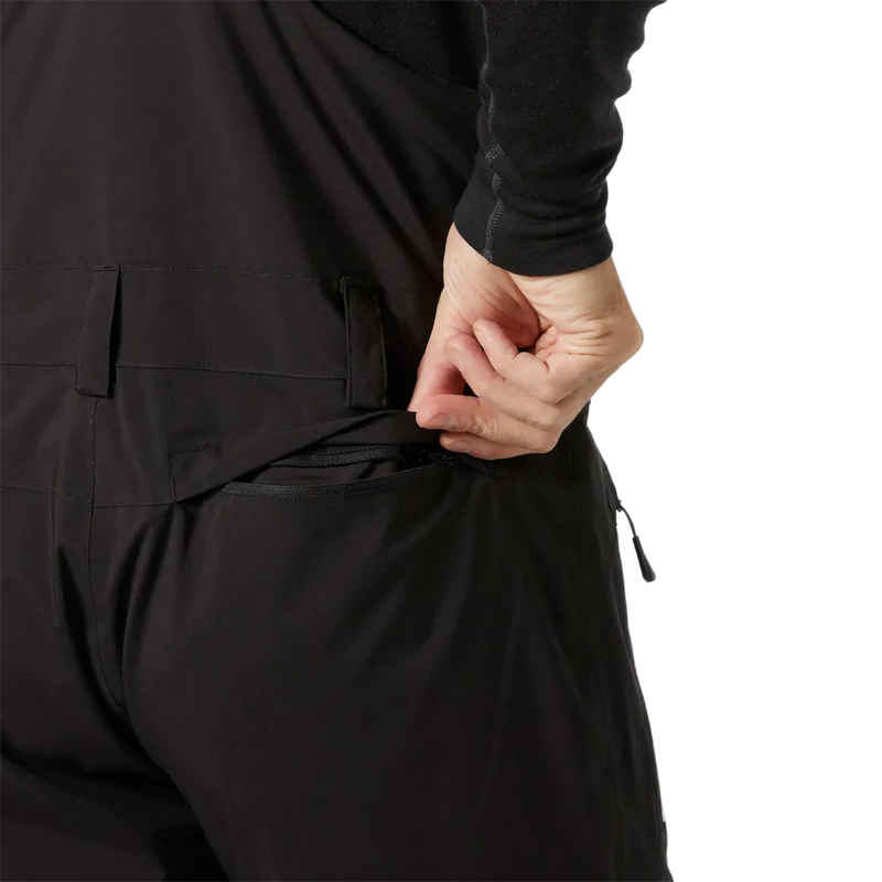 Men's Legendary Insulated Bib Pant, Helly Hansen Men's Legendary Insulated Bib Pant in 990 Black right back pocket