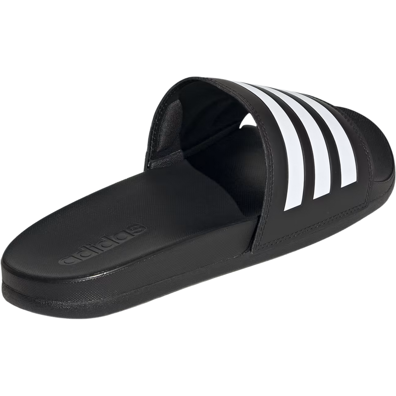 Men's Adilette Comfort, Adidas Men's Adilette Comfort in Black/White/Black right back