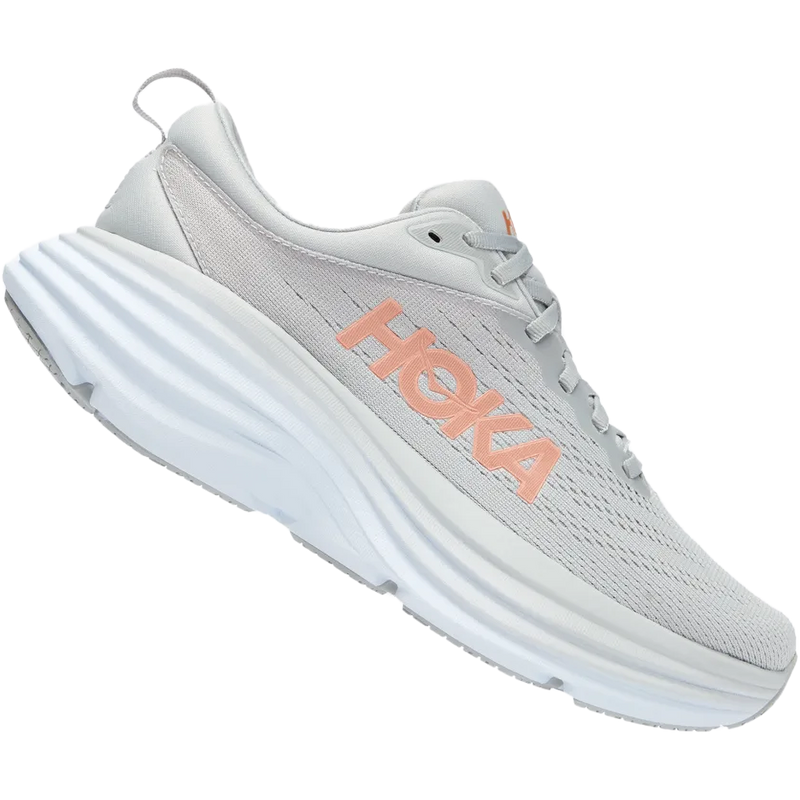 Women's Bondi 8 Wide, Hoka Women's Bondi 8 Wide HMLR-Harbor Mist/Lunar Rock right