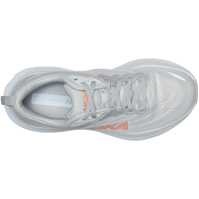Women's Bondi 8 Wide, Hoka Women's Bondi 8 Wide HMLR-Harbor Mist/Lunar Rock top