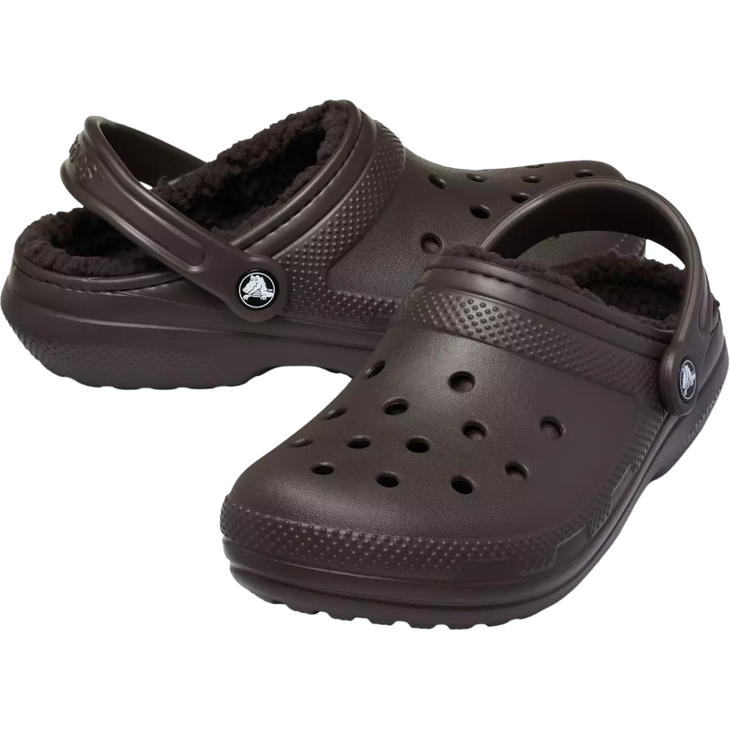 Classic Lined Clog, Crocs Classic Lined Clog in 206-Espresso pair 