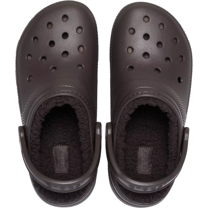 Classic Lined Clog, Crocs Classic Lined Clog in 206-Espresso pair top
