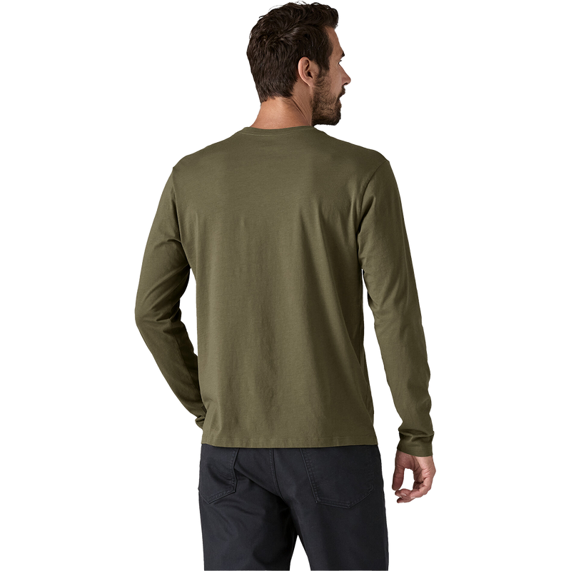 Men's Organic Cotton Lightweight Henley, Patagonia Men's Organic Cotton Lightweight Henley in Basin Green back