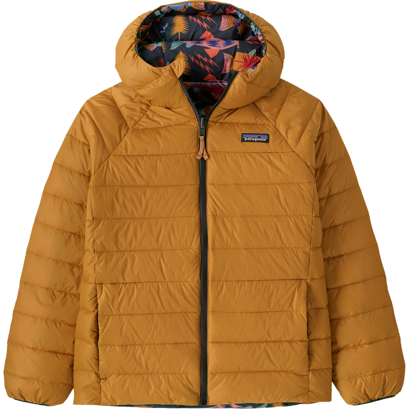 Youth Reversible Down Sweater Hoody, Patagonia Youth Reversible Down Sweater Hoody solid front