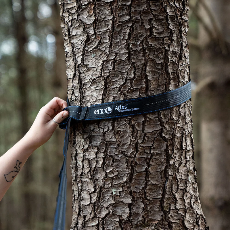 DoubleNest Print Hammock, Eagles Nest Outfitters DoubleNest Print Hammock strap around tree