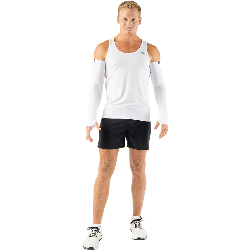 Men's EZ Sleeves, Rabbit Men's EZ Sleeves White on model front