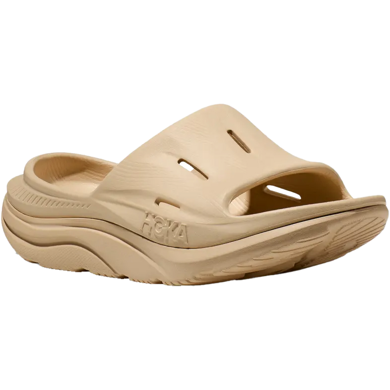 Ora Recovery Slide 3, Hoka Ora Recovery Slide 3 in SSSS-Shifting Sand/Sand front right