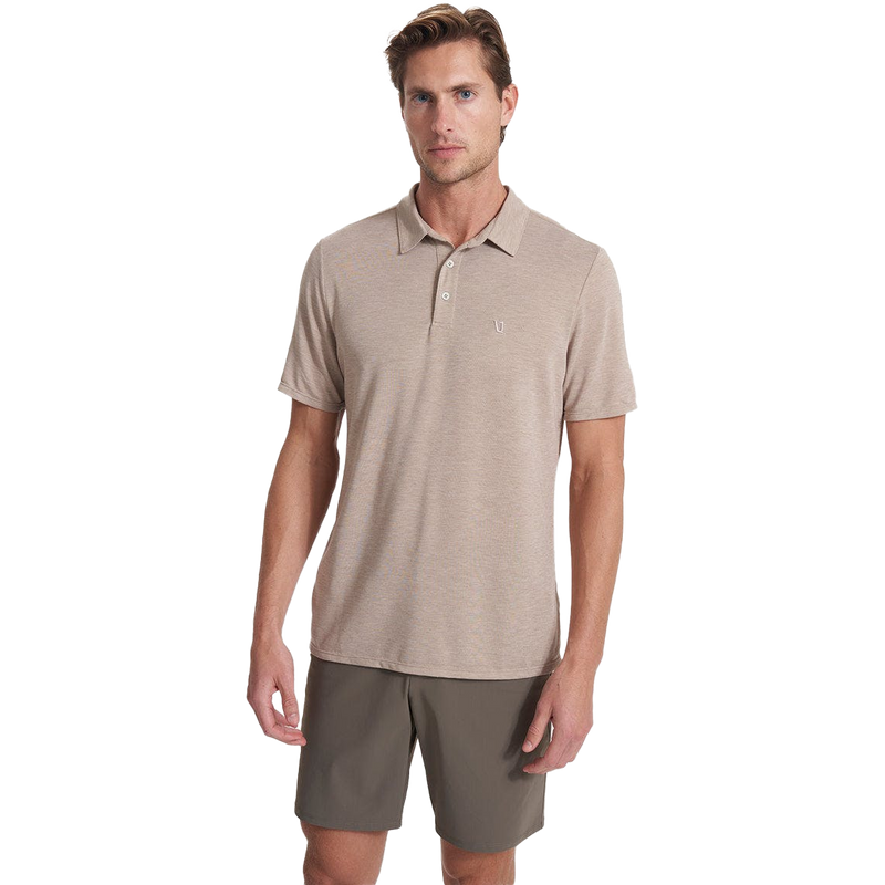Men's Knit Twill Polo, Vuori Men's Knit Twill Polo front