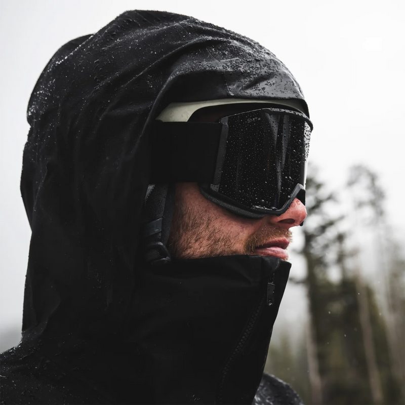 Smith Sport Optics Squad Mag in Blackout + CP Sun Black and CP Low Light Lens on model right