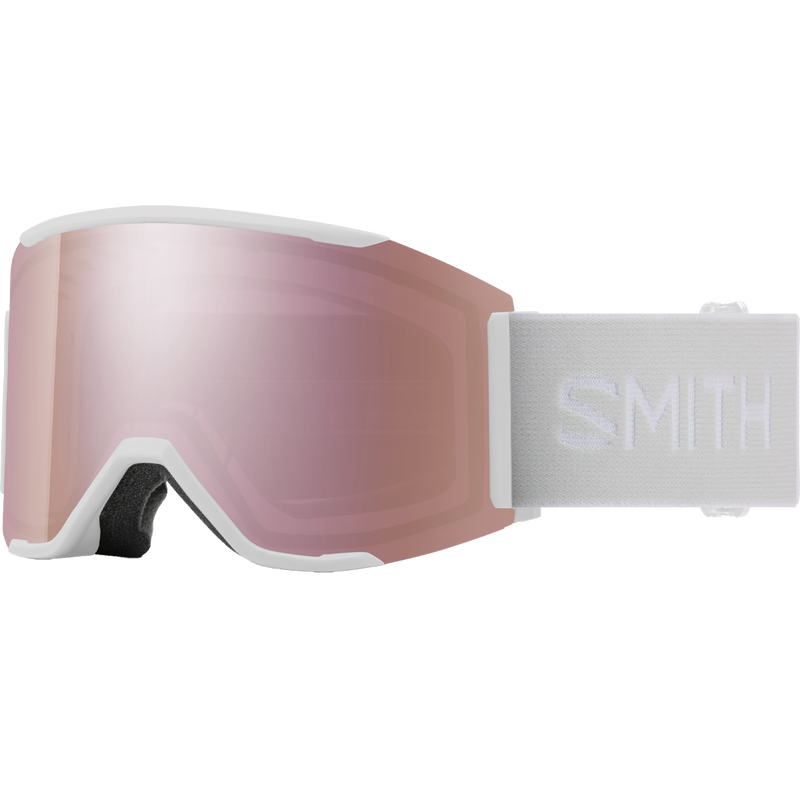 Smith Sport Optics Squad MAG in White Vapor + CP Everyday RoseGold and Storm Rose Flash
