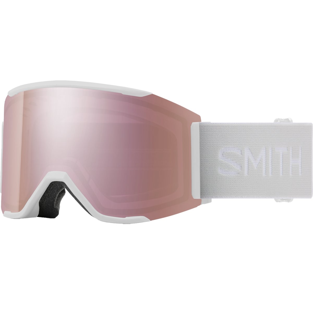 Smith Sport Optics Squad MAG in White Vapor + CP Everyday RoseGold and Storm Rose Flash