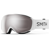 Smith Sport Optics I/O MAG S Low Bridge Fit White Chunky Knit + CP Sun Platinum Mirror and CP Low Light Lens front left