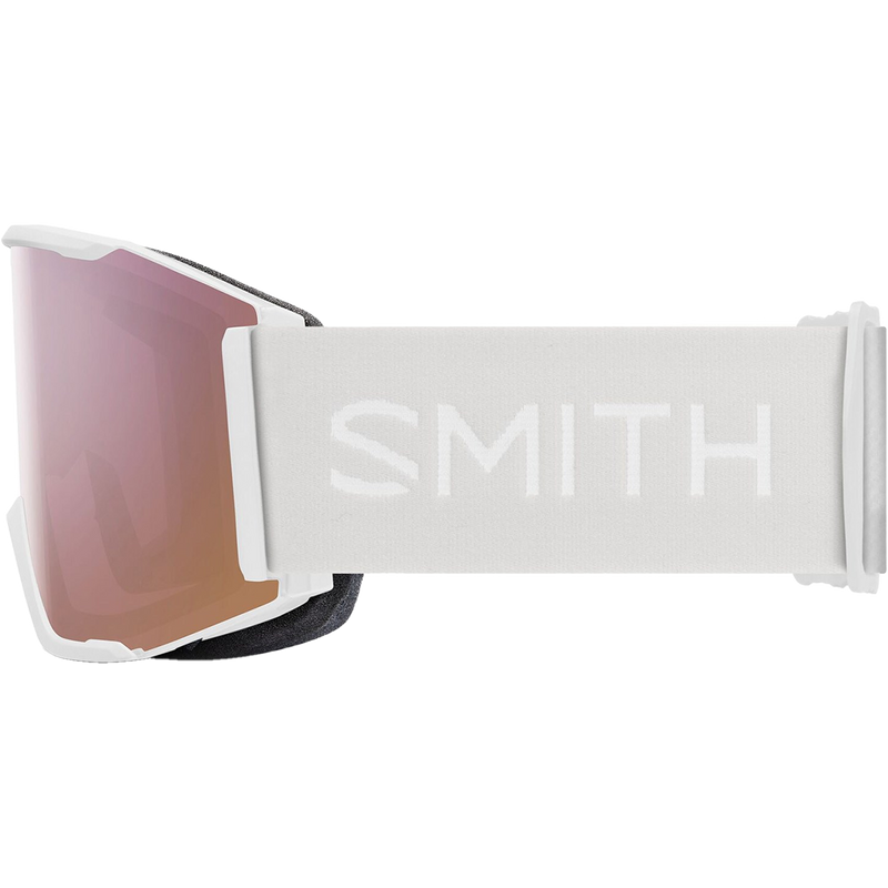 Squad MAG Low Bridge + Bonus Lens, Smith Sport Optics Squad MAG Low Bridge Fit in White Vapor CP Everyday Rose Gold left side