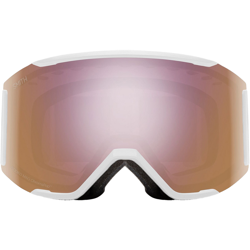 Squad MAG Low Bridge + Bonus Lens, Smith Sport Optics Squad MAG Low Bridge Fit in White Vapor CP Everyday Rose Gold front