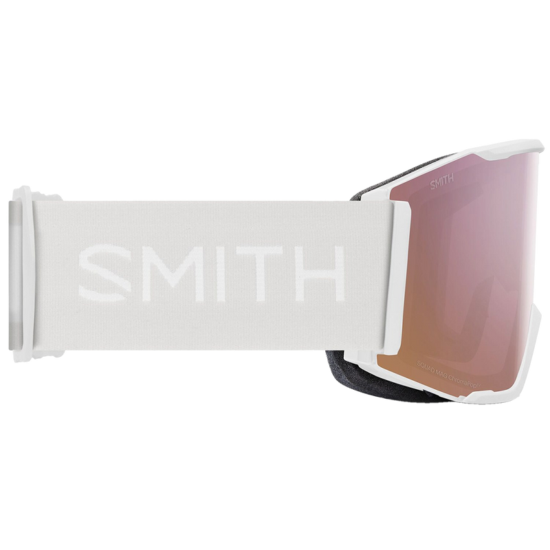 Squad MAG Low Bridge + Bonus Lens, Smith Sport Optics Squad MAG Low Bridge Fit in White Vapor CP Everyday Rose Gold right side