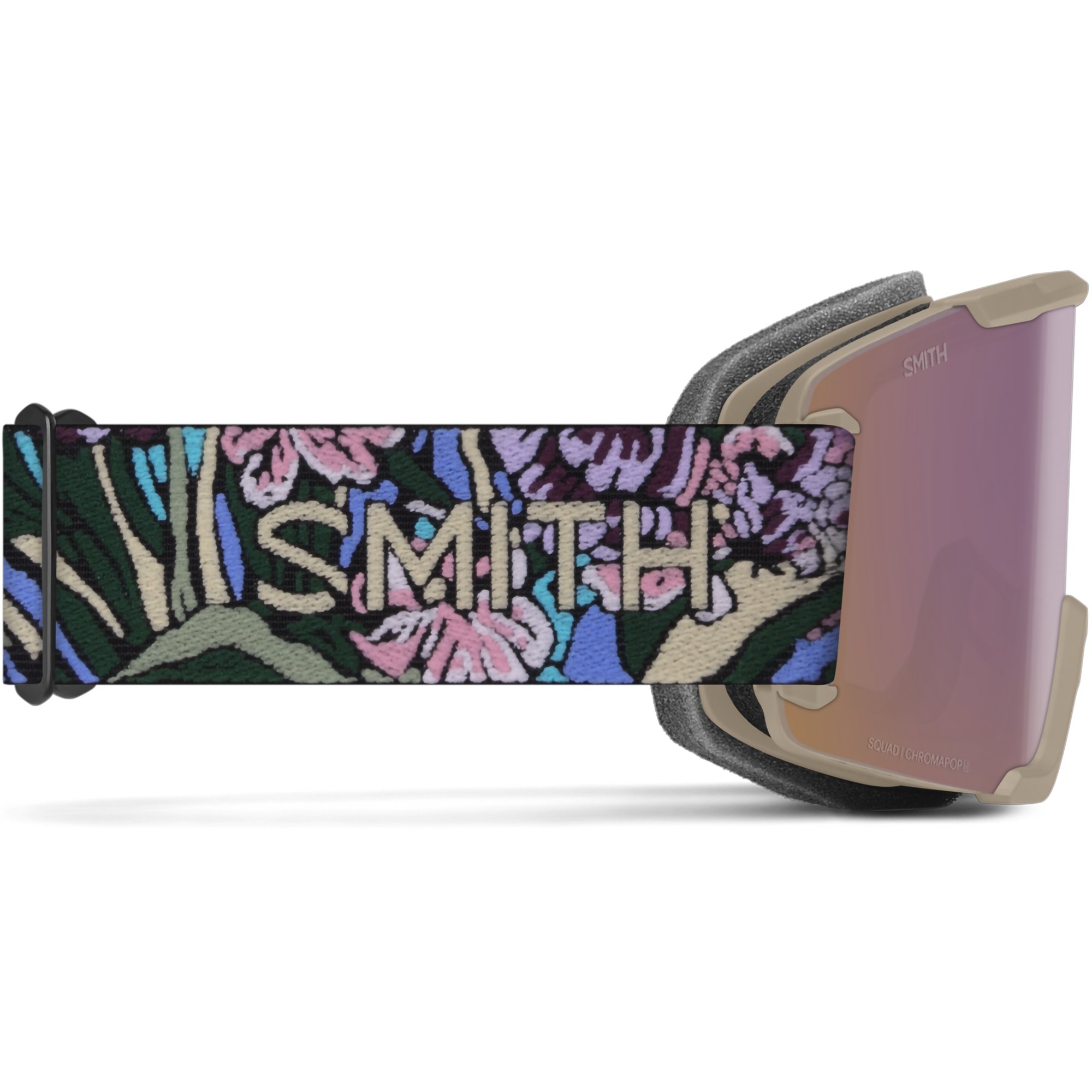 Smith Sport Optics Squad Low Bridge Fit + Bonus lens in Iris Pham AC + CP Everyday RoseGold and Low Light Lens right profile