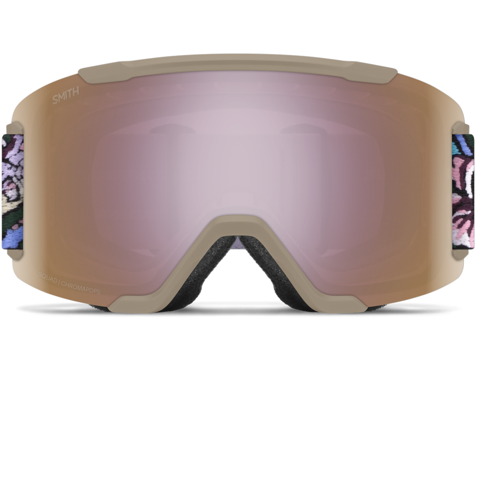 Smith Sport Optics Squad Low Bridge Fit + Bonus lens in Iris Pham AC + CP Everyday RoseGold and Low Light Lens front