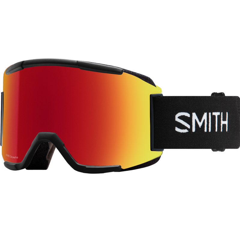 Smith Sport Optics Squad Low Bridge Fit in Black + CP Photochromic Red Mirror