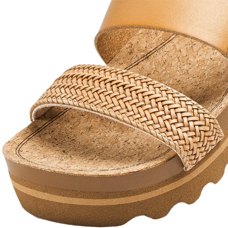 Women's Cushion Vista Hi, Reef Women's Cushion Vista Hi in Natural Braid toe strap