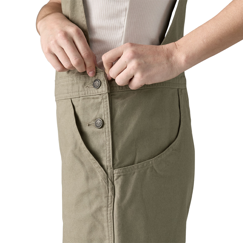 Women's Stand Up Overalls 5", Patagonia Women's Stand Up Overalls 5" side buttons
