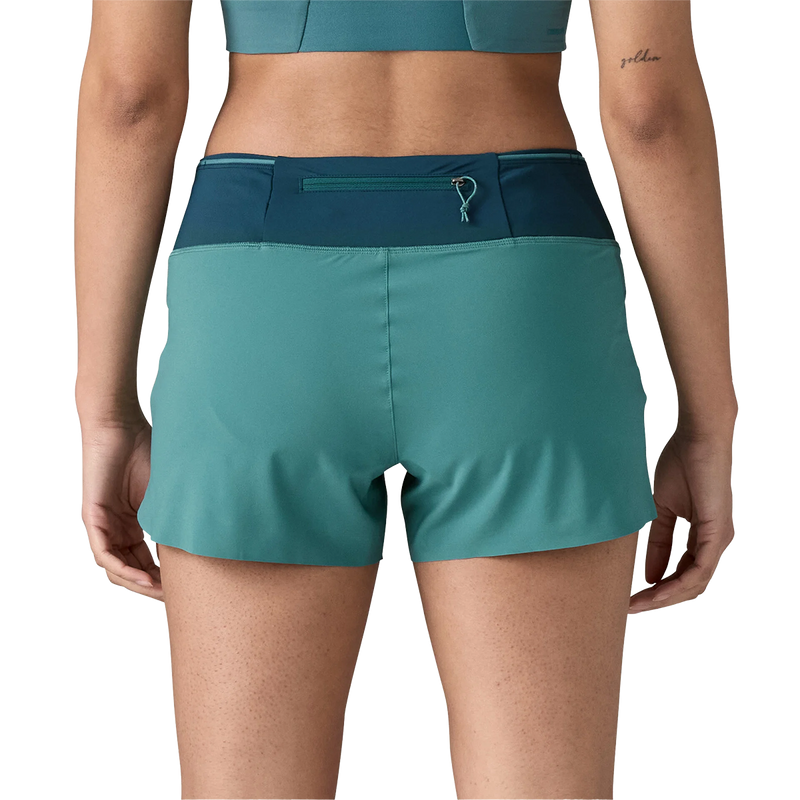 Women's Strider Pro 3.5" Short, Patagonia Women's Strider Pro 3.5" Short in WLDB Wetland Blue back