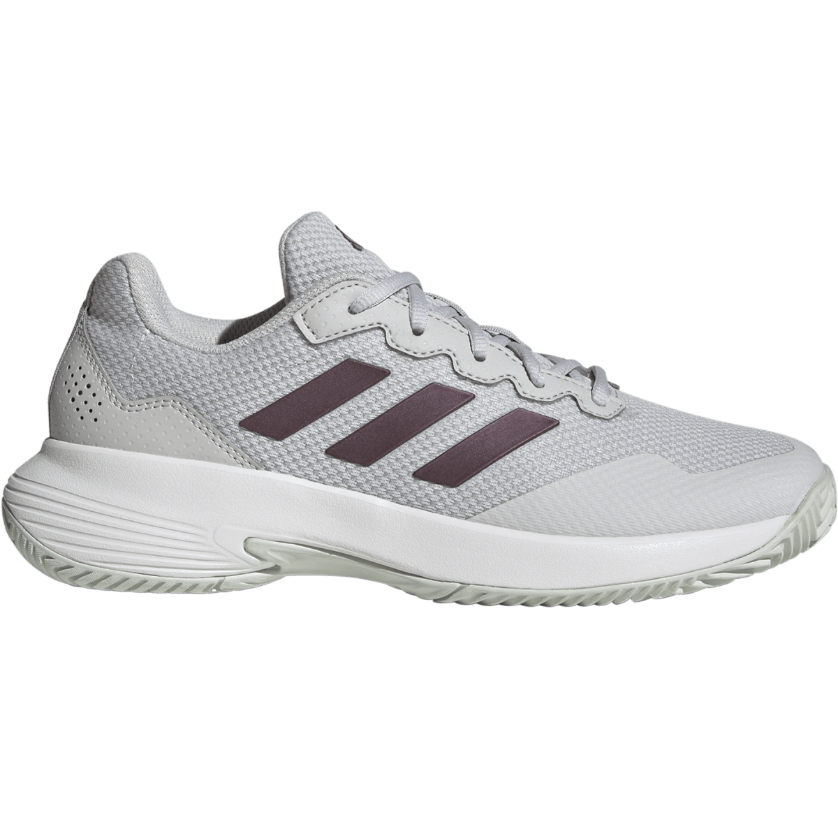 adidas Women's Gamecourt 2 Tennis Shoes, White/Silver, Size 10