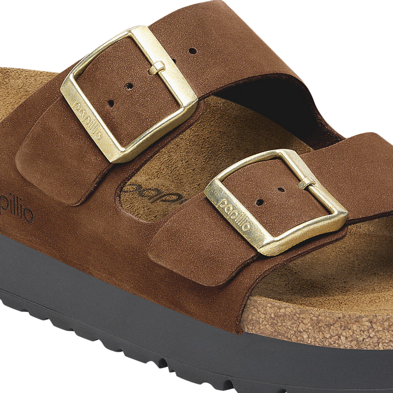 Women's Arizona Platform, Birkenstock Women's Arizona Platform in Dark Tea buckles