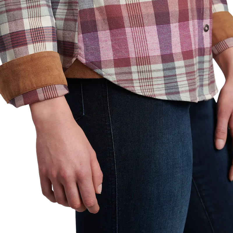 Women's Tess Flannel Long Sleeve Shirt, Kuhl Women's Tess Flannel Long Sleeve Shirt cuff and hem