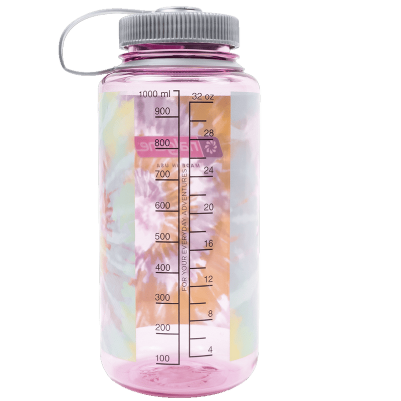 32 oz Wide Mouth Sustain Water Bottle - Tie Dye Print, Nalgene 32 oz Wide Mouth Sustain Water Bottle  back