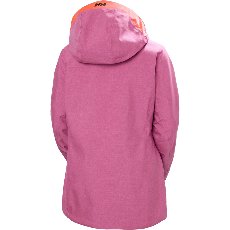 Helly Hansen Women's Powderqueen 3.0 Jacket in Hot Pink back view