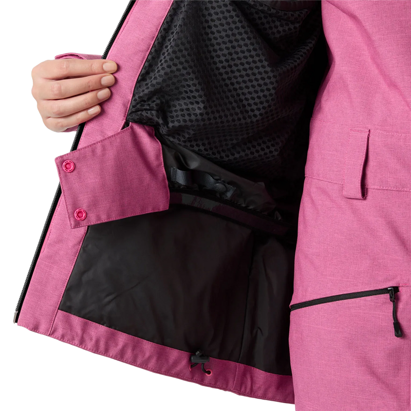 Helly Hansen Women's Powderqueen 3.0 Jacket in Hot Pink inside lining detail