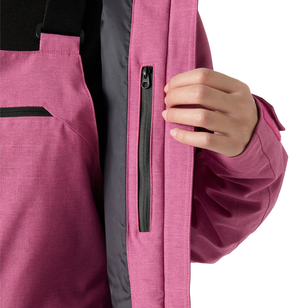 Helly Hansen Women's Powderqueen 3.0 Jacket in Hot Pink interior pocket detail