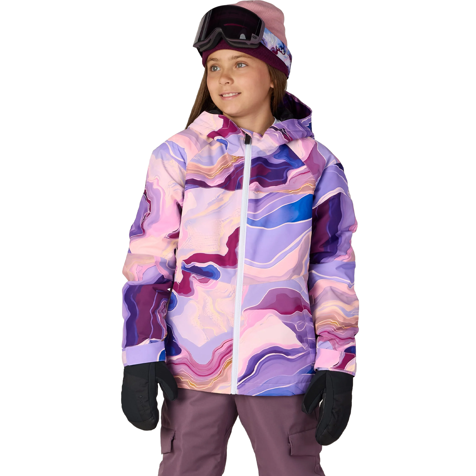 686 Youth Athena Insulated Jacket in ABSD-Alpenglow Blue Sedimentary