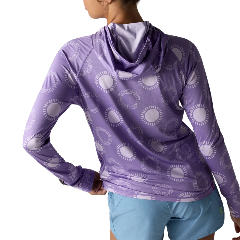Women's UPF Deflector 2.0 Hoodie, Rabbit Women's UPF Deflector 2.0 Hoodie in 563-Chalk Violet Sun back