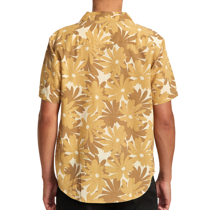 Men's Pop Floral Short Sleeve Shirt, RVCA Men's Pop Floral Short Sleeve Shirt back